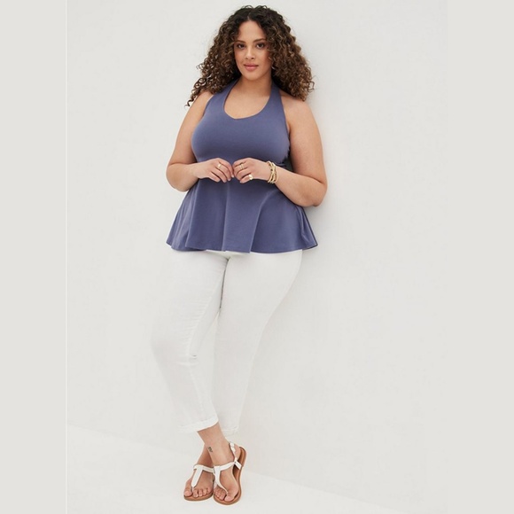Torrid Foxy Halter Neck Peplum Top - Picture 3 of 5